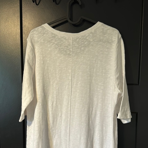 Chalet White Casual Cotton Dress with Pockets - Picture 4 of 9